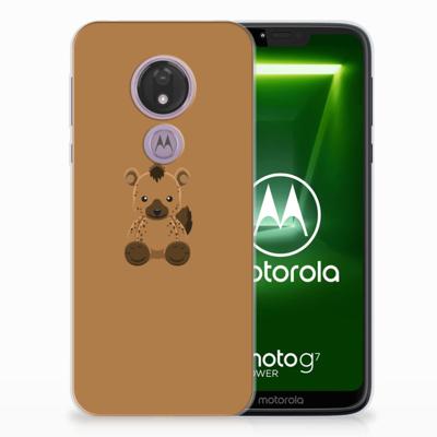 Motorola Moto G7 Power Telefoonhoesje met Naam Baby Hyena Motorola Moto G7 Power Telefoonhoesje met Naam Baby Hyena