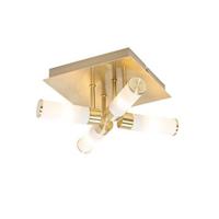 QAZQA Moderne badkamer plafondlamp messing 4-lichts IP44 - Bath