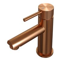 Wastafelmengkraan Brauer Copper Carving Coldstart Opbouw Laag Ronde Hendel Geborsteld Koper PVD PVD Brauer - thumbnail