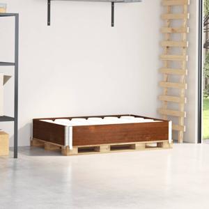 Palletopzetrand 120x80 cm massief grenenhout bruin