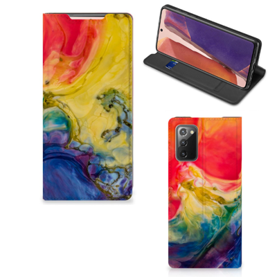 Bookcase Samsung Galaxy Note20 Watercolor Dark Bookcase Samsung Galaxy Note20 Watercolor Dark