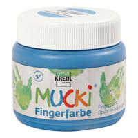 Creativ Company Mucki Vingerverf Blauw, 150ml