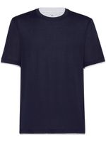 Brunello Cucinelli t-shirt à design superposé - Bleu - thumbnail