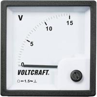 VOLTCRAFT AM-72x72/15V AM-72x72/15V Analoog inbouwmeetinstrument AM-72x72/15 V 15 V/AC Draaispoel