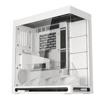 HAVN HS 420 VGPU Dual-Chamber ATX Mid Tower pc-behuizing wit | PCIe 5.0 verticale GPU-kit, 11x 140 mm ventilatorsleuven en 2x 420 mm radiatorondersteuning, SimpliCable Kabelbeheer, Gehard glas,
