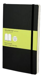 Notitieboek Moleskine large 130x210mm blanco zwart