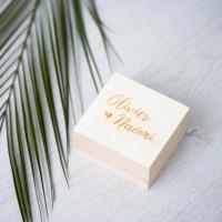 Ringdoosje hout vierkant festival