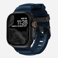 NOMAD Apple Watch Sportbandje - Atlantic Blue, 45/49 mm, titanium hardware, robuuste band voor dames en heren - compatibel met Apple Watch Ultra
