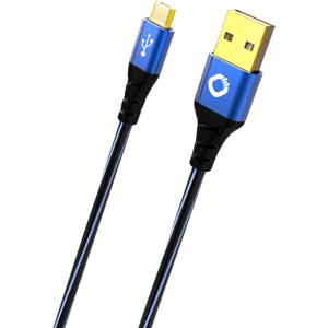 OEHLBACH USB Plus Micro USB-kabel 1 m USB 2.0 USB A Micro-USB B Zwart, Blauw