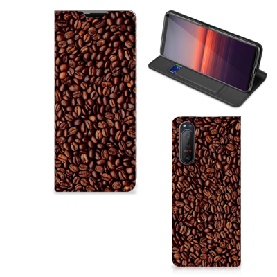 Sony Xperia 5 II Flip Style Cover Koffiebonen Sony Xperia 5 II Flip Style Cover Koffiebonen