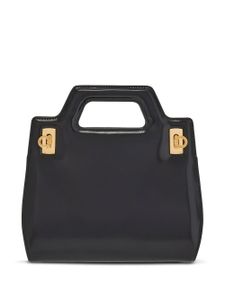 Ferragamo sac à main Gancini à fermoir loquet - Noir