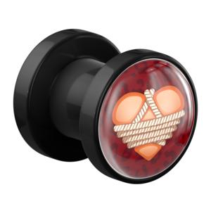 Tunnel met Heart "Erotica" Design Acryl Tunnels & Plugs