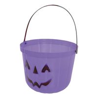 Trick or treat snoep emmertje - pompoen - paars - D20 cm   -