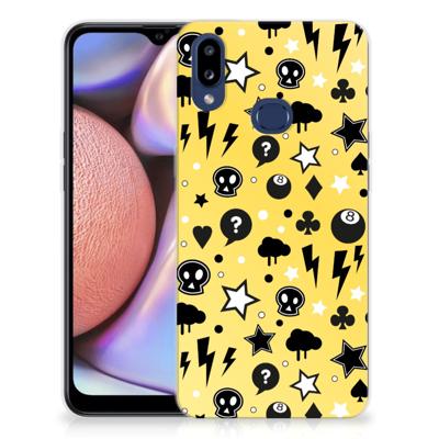 Silicone Back Case Samsung Galaxy A10s Punk Geel