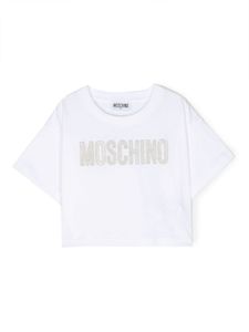 Moschino Kids t-shirt en coton à logo imprimé - Blanc