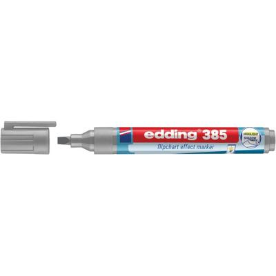 Viltstift edding 385 flipover penseel zilvergrijs | 10 stuks