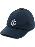 Thom Browne Anchor-embroidered baseball cap - Bleu - thumbnail