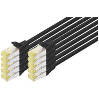 Digitus DK-1644-A-020-BL-10 RJ45 Netwerkkabel, patchkabel CAT 6A S/FTP 2.00 m Zwart 1 stuk(s) - thumbnail