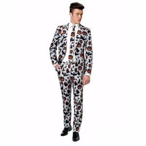 Heren kostuum met halloween print XL (56-58)  -