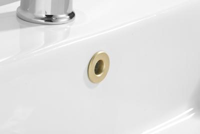 Saniclear Brass overloopring wastafel ring geborsteld messing - mat goud Saniclear Brass overloopring wastafel ring geborsteld messing - mat goud