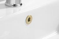 Saniclear Brass overloopring wastafel ring geborsteld messing - mat goud