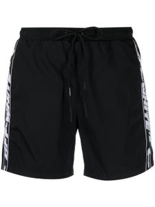 Off-White short de bain à bande logo - Noir