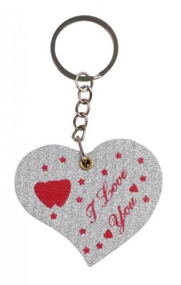 LG Imports sleutelhanger/notitieboekje Hartje papier zilver/rood LG Imports sleutelhanger/notitieboekje Hartje papier zilver/rood
