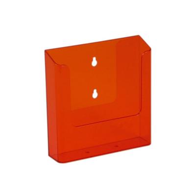 Folderdisplay wand A5 transparant neon oranje Folderdisplay wand A5 transparant neon oranje