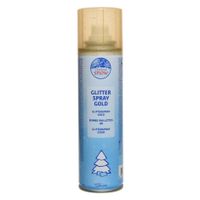 Decoratie spray/glitterspray goud 100 ml