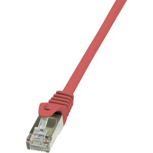 LogiLink CP1014S RJ45 Netwerkkabel, patchkabel CAT 5e F/UTP 0.25 m Rood Snagless 1 stuk(s)