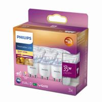 Philips 2,6W - GU10 - 2200-2700K - 230 lumen set van 3 929002065556