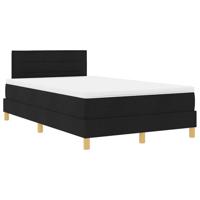 vidaXL Boxspring Bed met Matras Zwart 120x190 cm Stof