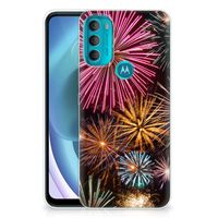 Motorola Moto G71 5G Silicone Back Cover Vuurwerk - thumbnail