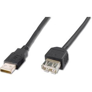 ASSMANN Electronic AK-300200-030-S USB-kabel 3 m USB 2.0 USB A Zwart