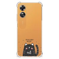 OPPO A17 Stevig Bumper Hoesje Cat Good Day - thumbnail