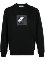 Stone Island Katoenen sweater met logoprint - Zwart