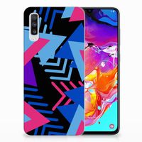 Samsung Galaxy A70 TPU Hoesje Funky Triangle - thumbnail