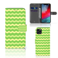 Apple iPhone 11 Pro Max Telefoon Hoesje Waves Green - thumbnail