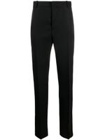 Alexander McQueen pantalon de costume à détails satinés - Noir