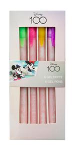 Minnie Mouse Glittergelpen 6 Stuks