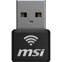 MSI AX1800 Nano WiFi USB-adapter voor pc/laptop, WiFi 6 Dual-Band 2.4G/5G draadloze netwerktransceiver adapter voor desktop pc, reisformaat, ondersteunt Windows 11,10