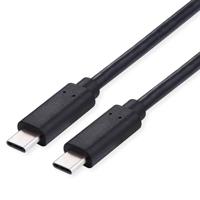 VALUE USB 2.0 kabel, C-C, ST/ST, 100W, zwart, 2 m