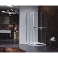 Fabriecio Rimini douchecabine 2 deuren nano coating 90x90x200 cm chroom - thumbnail