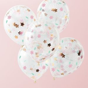 Confetti Ballonnen Bloemen (5st)