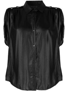 DKNY blouse à pattes de boutonnage aux épaules - Noir