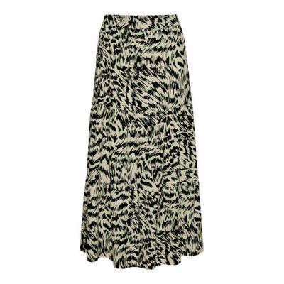 VERO MODA rok VMMILLE van biologisch katoen zand/zwart VERO MODA rok VMMILLE van biologisch katoen zand/zwart