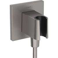 Hansgrohe Fixfit handdouchehouder + aansluitbocht Brushed Black chr 26889340