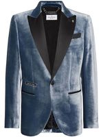 Philipp Plein blazer à revers contrastants - Bleu