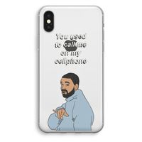 Hotline bling: iPhone XS Transparant Hoesje