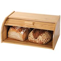 Broodtrommel met rolluik - FSC® Bamboe houten brooddoos met